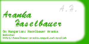 aranka haselbauer business card